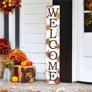 Fall Wooden Porch Sign Front for Thanksgiving Door Decoration Decorations